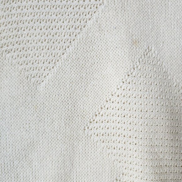 VTG Winona Knits Beige Knit Crewneck Pullover Sweater Size M 100% Combed Cotton - Picture 10 of 15